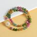 Natural Crystal Optimized Tourmaline Double Circle Bracelet, Colorful, Niche, Light Luxury, High-end, Exquisite Women's_ipsvogv.com