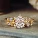 Sanjie's New Branch For Women's Fashionable Water Droplet Zircon Jewelry Flower Ring_ipsvogv.com