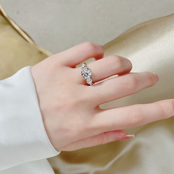 Destiny Life S Silver Heart Eight Micro Yellow Round Pear Shaped Try Three Stone Diamond Ring For Women_ipsvogv.com