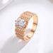S925 Silver Men's Ring New Fashion Personality Emerald Men's Finger Ring Champagne Rose Gold Diamond Ring_ipsvogv.com