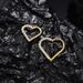 G23 Titanium Nose Ring PVD Layer Daith Heart Earring Hoop Helix Rings Hinged Segment Cartilage Tragus Hoop with Clear CZ_ipsvogv.com