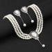 New Hot-Selling Three-Layer Pearl Set Necklace Earrings Bridal Dress Accessories Fashion Versatile Jewelry_ipsvogv.com