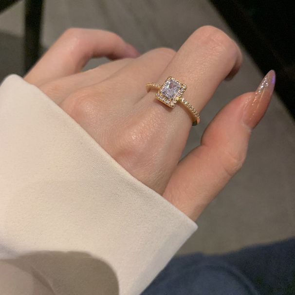 Sparkling Sparkling Diamond Adjustable Fashionable And Simple Index Finger Ring, Korean Luxury Temperament, Internet_ipsvogv.com
