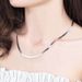 Abstinence Neutral Double-layer Minimalist Neck Snake Bone Female Silver Niche Titanium Steel Non Fading Collarbone_ipsvogv.com