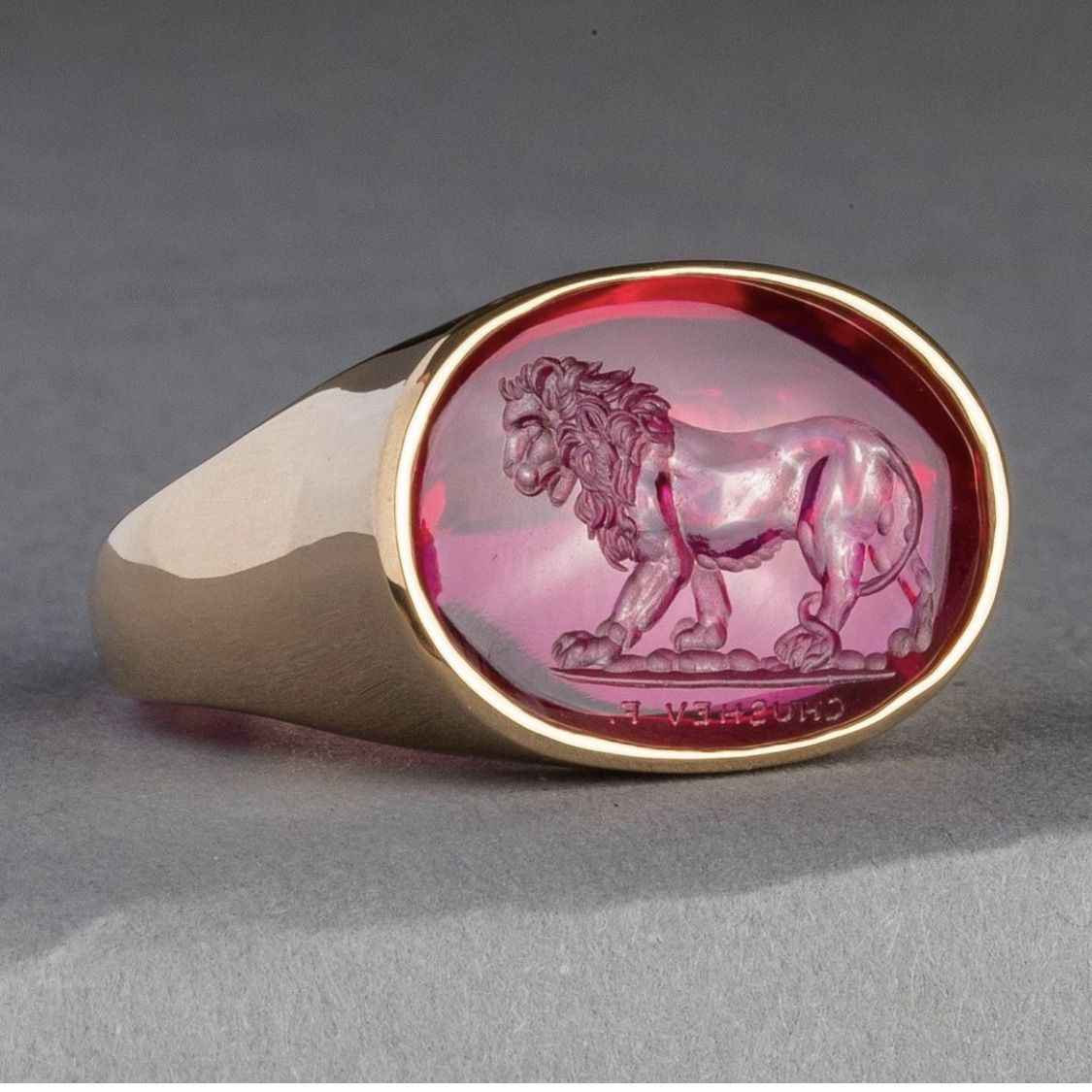 Sanjie's New Creative Lion Shaped Men's And Women's With Ins Style Gold-plated Ring_ipsvogv.com