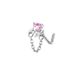 heart-shaped zircon nose nail chain L Rod nose nail nose stud piercing jewelry factory_ipsvogv.com