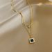 Low Profile Design With Titanium Steel Gold-plated Snake Bone Double-layer Pendant For A And Cool Style_ipsvogv.com