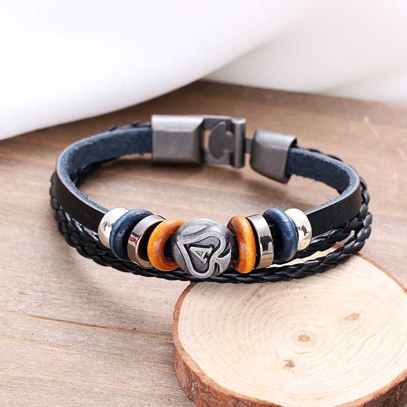 and Japanese Style Anchor Bracelet Leather Cord Couple Bracelets Women's Bangles Korean Fashion Trendy Men's Accessories_ipsvogv.com