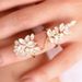 hot flower ring zircon temperament Mori female Bride wedding wedding wedding jewelry fashion rings_ipsvogv.com
