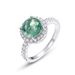 Natural Water Grass Agate Ring Female S925 Silver Surrounded By Shining Colored Gemstone Finger Ring Simple Fashion_ipsvogv.com