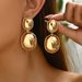 Geometric luxury style women's with personalized fashion OL round ball design electroplated alloy earrings for women_ipsvogv.com