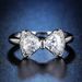 Live streaming Korean fashion accessories, bow rings, women's versatile temperament, diamond studded open ring_ipsvogv.com