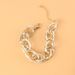 Jewelry Set Creative Retro Punk Style Gold Thick Chain Single Layer Necklace Bracelet_ipsvogv.com