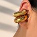 Spot Factory INS Fashionable Niche INS Retro Titanium Steel Hollow Shaft Wheel CHOOP Earrings_ipsvogv.com