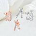 Geometric cross X zircon earrings s925 silver plated rose gold earrings female jewelry silver jewelry_ipsvogv.com
