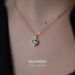 Pure Topaz Sea Blue Pendant, Mini Pure Silver Necklace With High-end Feel And A Heart Of The Ocean_ipsvogv.com