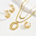 Niche rural version Korean style jewelry set, female personality, wheat ear necklace, ring jewelry, versatile earrings_ipsvogv.com