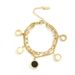 Hollow Roman Digital Titanium Steel Bracelet Women's Sided Shell Double Layer Chain Hand Jewelry Gold_ipsvogv.com