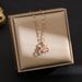 Titanium Steel Necklace Women's Micro Inlaid Light Luxury and Flexible Cherry Pendant Exquisite and Fashionable_ipsvogv.com