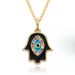 Hot Selling Jewelry Clavicle Chain Oil Drop Zircon Palm Eye Pendant Devil Eye Necklace_ipsvogv.com