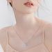 Classic Six Claw D Color One Carat Moissanite Necklace Women's Sterling Silver Mesh Red Versatile Pendant Jewelry_ipsvogv.com