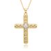 Jewelry Supply Copper Micro Inlaid Zircon Cross Pendant Religious Necklace Female Supply_ipsvogv.com