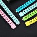Men's Jewelry Paint Gradient Titanium Steel Color Cuban Necklace Men's Summer Ins Hip Hop Non Fading Jewelry Niche High End Necklace_ipsvogv.com