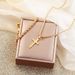 Hip Hop Personality Single Cross Necklace Men's Pendant Bracelet Set Simple And Versatile High End Accessories_ipsvogv.com