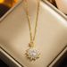 2023 New Fashionable Summer Light Luxury High Grade Sunflower Necklace Women's Long Versatile Diamond Pendant_ipsvogv.com