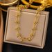 Street Style Knot Minimalist Bare Necklace Made Of Titanium Steel, Exaggerated Punk, Thorny Chain, Collarbone Chain_ipsvogv.com