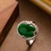 China-Chic Personalized Jade Chalcedony Green Adjustable Opening Cool Wind Advanced Colorless Food Ring_ipsvogv.com