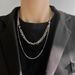 Stacked With Double-layer Titanium Steel Necklace, Men's Street Hip-hop Hipster Sweater Chain, Neutral Texture And Cold Style Necklace Decoration_ipsvogv.com