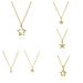 Five-Pointed Star Zircon Pendant Necklace - Plated Copper Clavicle Chain, Classic & Versatile Jewelry For Women, Tarnish Resistant_ipsvogv.com