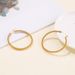 Women's Jewelry Fashion Temperament Slim Simple Personality Earrings 39m Wide Edge Round Bead Stainless Steel Earrings Female Jewelry_ipsvogv.com