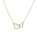Women's Jewelry Copper Inlaid Zircon Love Double Ring Necklace Clavicle Chain Pendant Light Luxury All Match Niche Design Clavicle Chain_ipsvogv.com