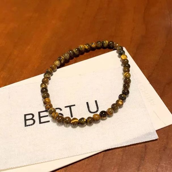 Broken Silver Tiger Eye Stone Bead For Women, Light Luxury, High-end, Niche Design, Handmade Accessories, Layered Couple_ipsvogv.com