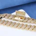 14MM Wide 4 Rows Dia Necklace Designer For Men High Quality Cuban K Chain Rock Rapper Hip Hop Gold Plated Stainless_ipsvogv.com