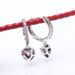 New Silver Plated Shining Heart Earrings Light Luxury Heart Shaped Love Pink Earrings Earrings Gift_ipsvogv.com
