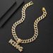 Women’s Jewelry Set Fashion Men's Niche Environmentally Friendly Alloy Hip Hop Street Style Full Diamond Chain Letter KING Cuban Chain Jewelry_ipsvogv.com