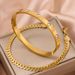 1 Set Of Stylish Simple Diamond Chain Temperament Men's Bracelet Set_ipsvogv.com