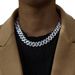 Hip hop necklace 15mm Internet celebrity Miami Cuban chain shaped heavy duty full diamond alloy hip hop men's jewelry_ipsvogv.com