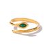 French classical court style ancient craft light luxury niche jewelry snake-shaped stainless steel gold-plated ring_ipsvogv.com