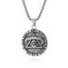 Retro Egyptian geometric round pendant niche triangle Horus eye necklace simple fashion jewelry_ipsvogv.com
