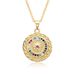 Micro Inlaid Colored Zircon Necklace - Simple Round Pendant, European & American Style Jewelry For Women_ipsvogv.com
