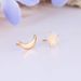 Simple Star And Moon Asymmetrical Earrings_ipsvogv.com