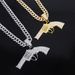 Unisex Jewelry Pistol Diamond Alloy Pendant Men's Personality Exaggerated Rap Trend Hip Hop Style Pendant_ipsvogv.com