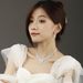 Bridal Jewelry Set - 3-Piece Zircon Necklace, Earrings & Bracelet For Wedding_ipsvogv.com
