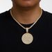 New Round Full Diamond Letter K Alloy Pendant Hip Hop Fashion Cuban Chain Men's Necklace Jewelry_ipsvogv.com
