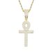 Cross Pendant Gold And Silver Punk Style Hip Hop Necklace Jewelry_ipsvogv.com