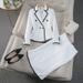 Women's Clothing tweed fishtail skirt suit fashionable temperament professional suit formal wear_ipsvogv.com
